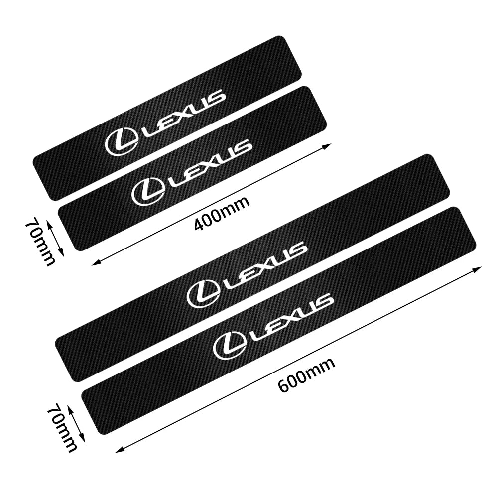 Carbon Fiber Anti-Scratch Car Door Sill Sticker For Lexus