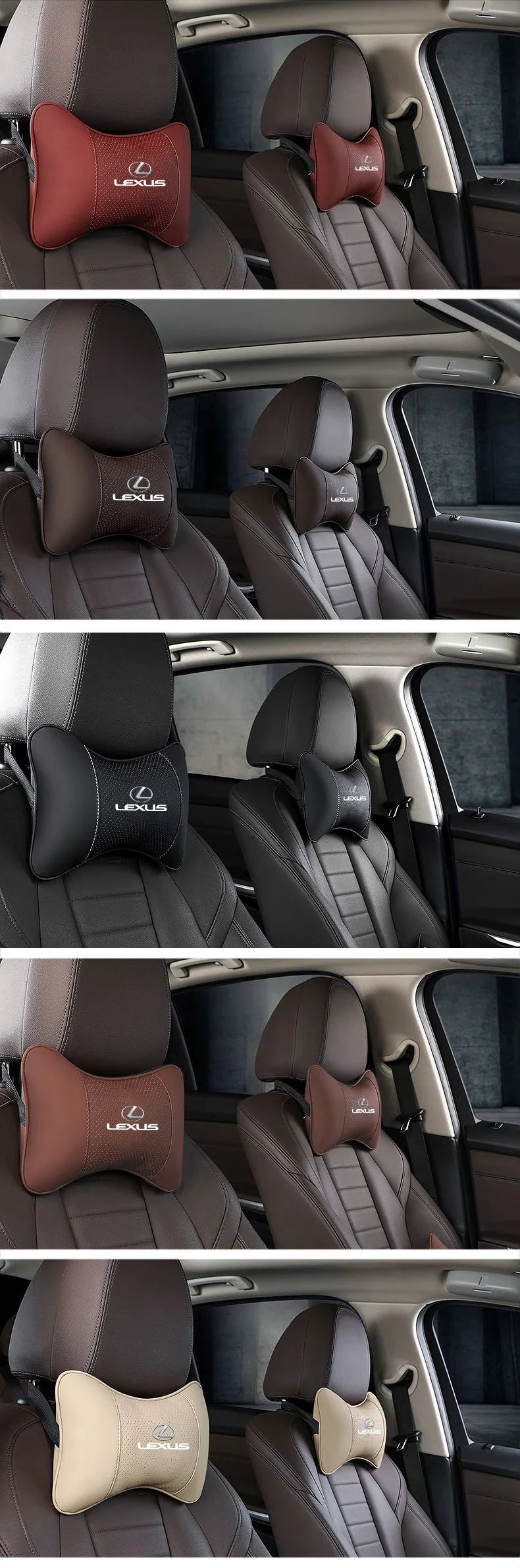 Leather Seat Headrest Neck Pillow